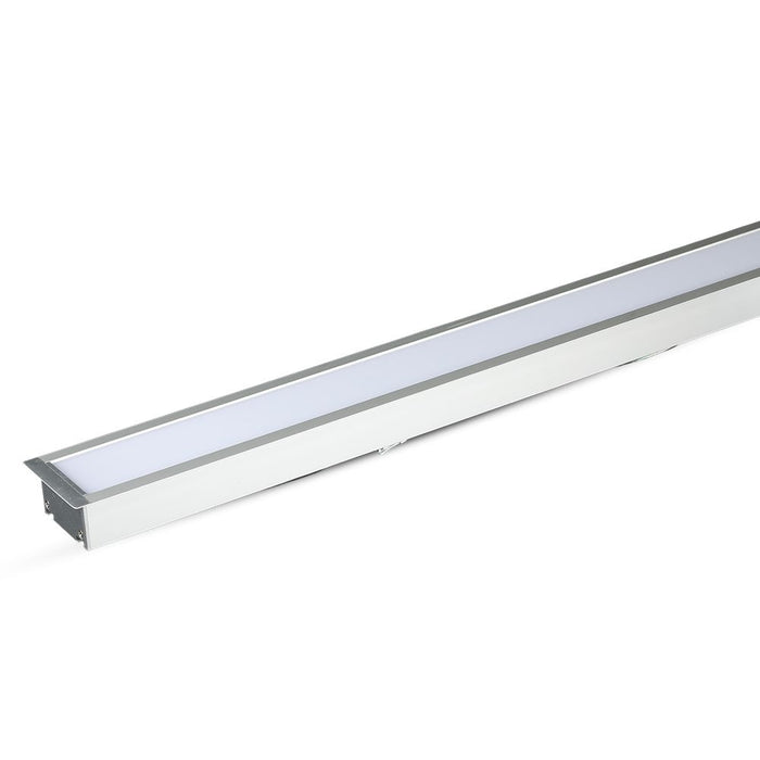 (Lot de 9) Luminaire encastré linéaire LED 40W VT-7-41 puce Samsung 4000K 5 ans de garantie corps argenté