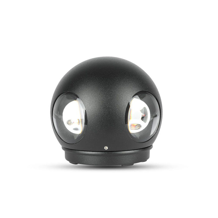 (Lot de 20) Applique Murale LED 4W Rond 4000K IP65 Corps Noir
