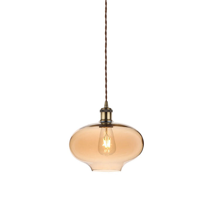 (Lot de 8) Suspension en verre E27 VT-7290 - Ambre