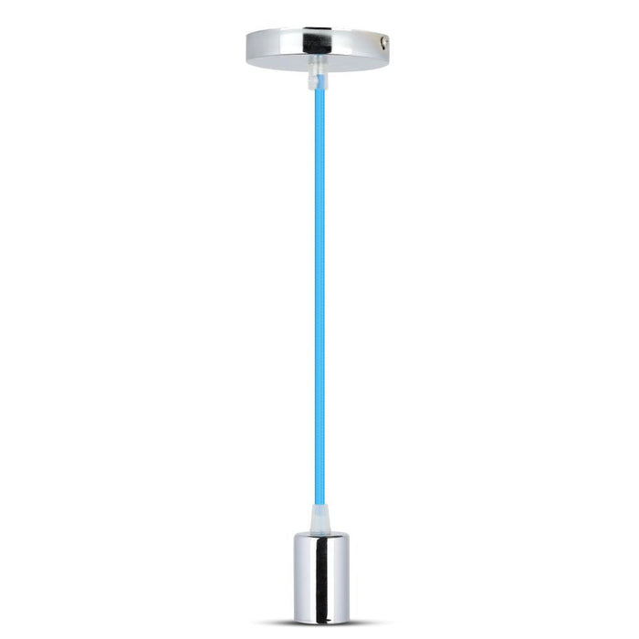 (Lot de 40) Suspension LED VT-7338 en forme de tasse en métal chromé E27 - Bleu