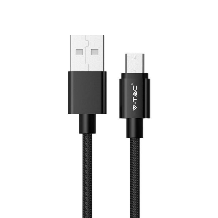 (Lot de 400) Câble en Nylon Tressé Micro USB 1m - Noir (Série Platinum)