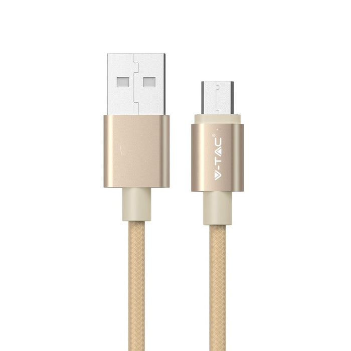 (Lot de 400) Câble Micro USB en Nylon Tressé 1m - Or (Série Platine)