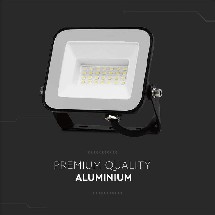 (Lot de 20) Projecteur LED 30W VT-44030 avec puce Samsung 6500K Corps Noir Verre Gris