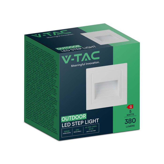 (Lot de 50) Applique LED Escalier 5W 3000K Corps Blanc