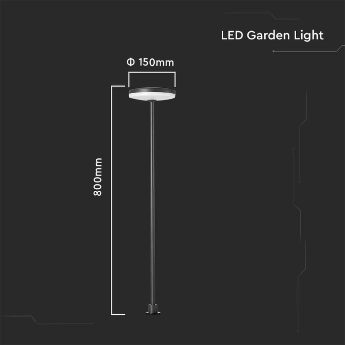 (Lot de 10) Projecteur LED de Jardin VT-1160 12W 150x800mm 4000K Corps Anthracite IP65