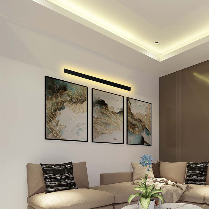 (Lot de 10) Applique Murale Linéaire LED 23W (1410*60*50mm) 3000K Corps Noir IP65
