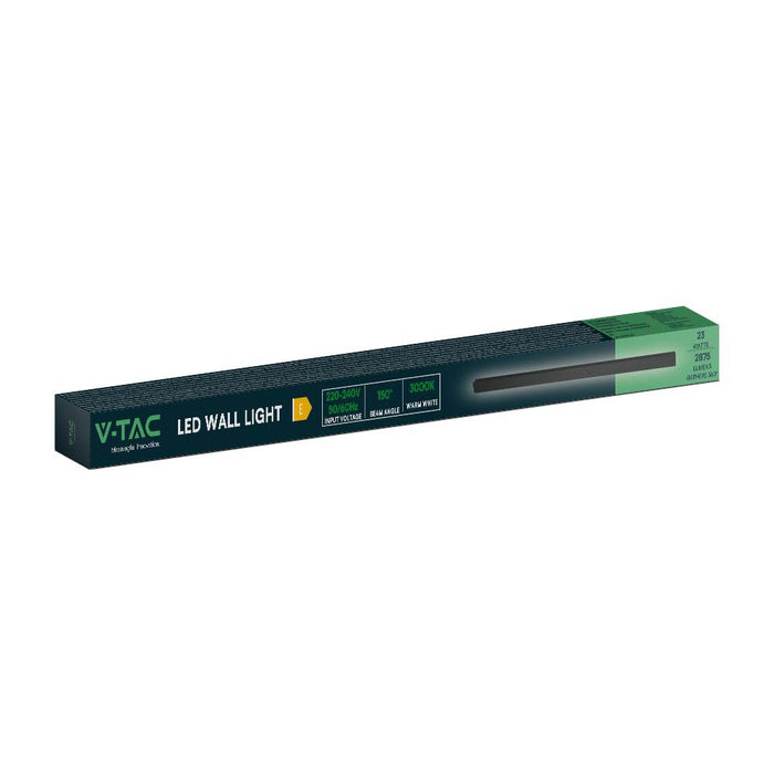 (Lot de 10) Applique Murale Linéaire LED 23W (1410*60*50mm) 4000K Corps Noir IP65