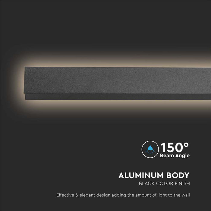 (Lot de 10) Applique Murale Linéaire LED 23W (1410*60*50mm) 3000K Corps Noir IP65