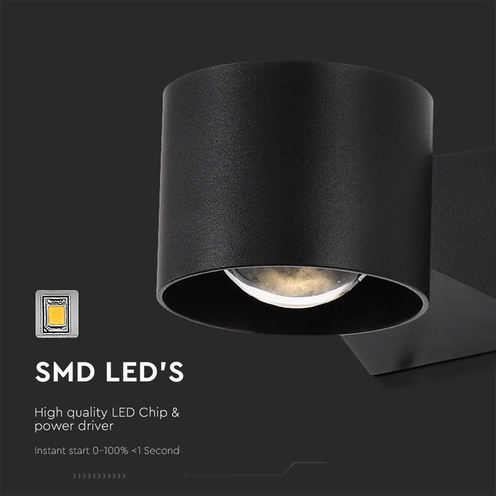 (Lot de 20) Applique Murale LED 5W 3000K Corps Noir IP65 VT-1179