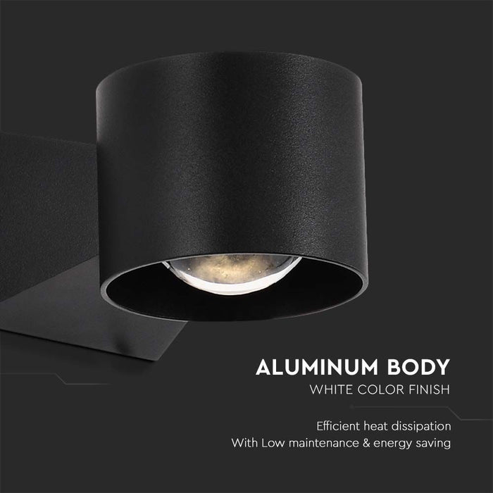 (Lot de 20) Applique Murale LED 5W 3000K Corps Noir IP65 VT-1179