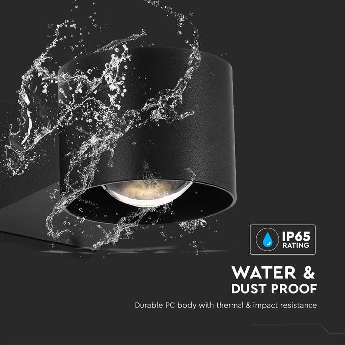 (Lot de 20) Applique Murale LED 5W 3000K Corps Noir IP65 VT-1179