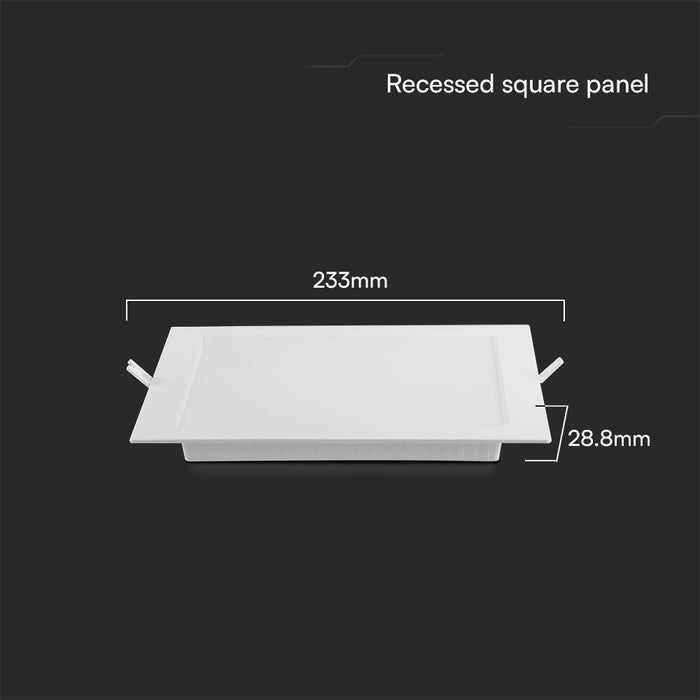 (Lot de 40) Panneau Encastré Rétroéclairé 18W Samsung Chip 4000K Carré