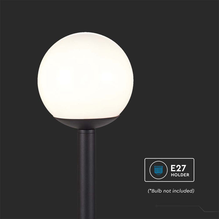 (Lot de 8) Lampe sur pied VT-1231 (1*E27) - Noir Mat - Boule en Plastique Opale