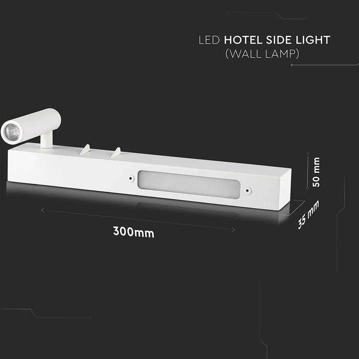 (Lot de 30) Applique Murale LED de Chevet 3W+6W VT-2953 3000K Blanc