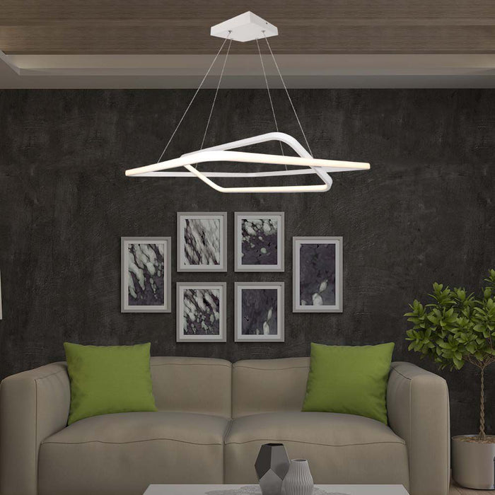 (Lot de 5) Suspension LED en Métal 48W VT-7909 600x600x1200mm Blanc Chaud 3000K Dimmable TRIAC