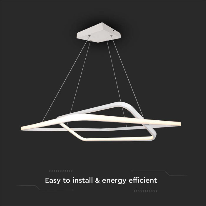 (Lot de 5) Suspension LED en Métal 48W VT-7909 600x600x1200mm Blanc Chaud 3000K Dimmable TRIAC