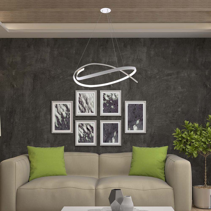Suspension LED en métal VT-7916 48W 800x1200mm Blanc 3000K Dimmable TRIAC