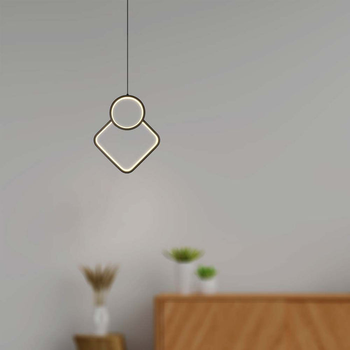 Lampe Suspendue LED en Métal 12W VT-7917 L280xH1800MM 3000K Corps Noir