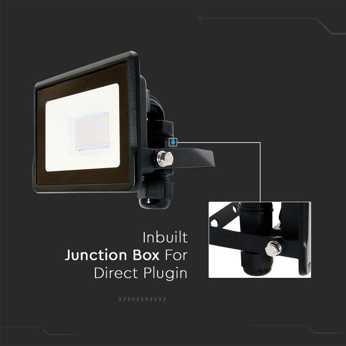 (Lot de 20) Projecteur LED 10W VT-118 avec puce Samsung - Connexion Directe 6500K Corps Noir