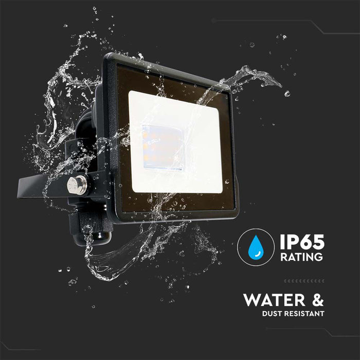 (Lot de 20) Projecteur LED 10W VT-118 avec puce Samsung, connexion directe, 4000K corps noir