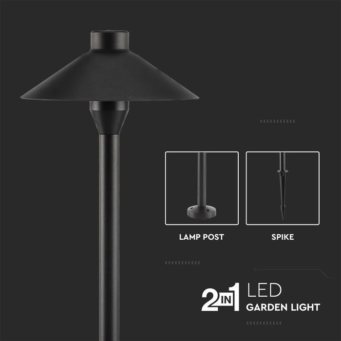 (Lot de 20) Projecteur LED de Jardin VT-907 7W avec Piquet - Puce Samsung 4000K Corps Noir IP65