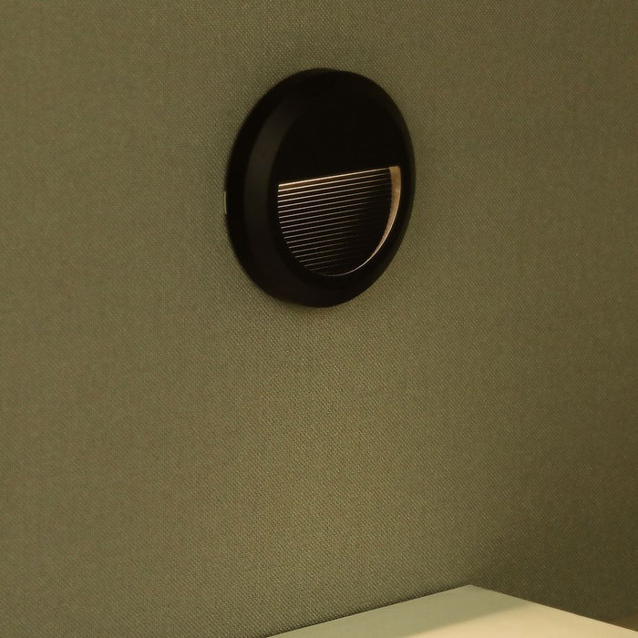 (Lot de 50) Applique LED Escalier 2W 4000K Corps Noir Rond