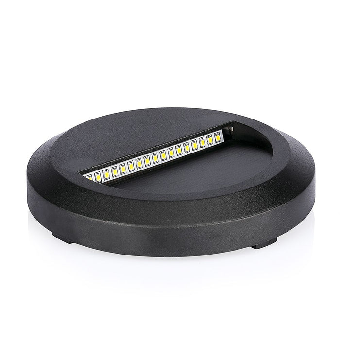 (Lot de 50) Applique LED Escalier 2W 4000K Corps Noir Rond