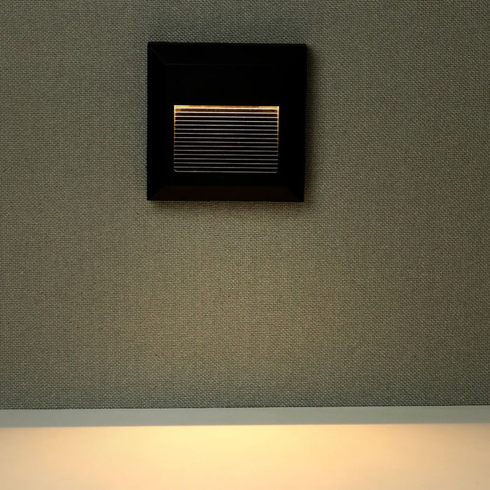(Lot de 50) Applique LED Escalier 2W 4000K Corps Noir Carré