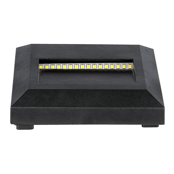 (Lot de 50) Applique LED Escalier 2W 3000K Corps Noir Carré
