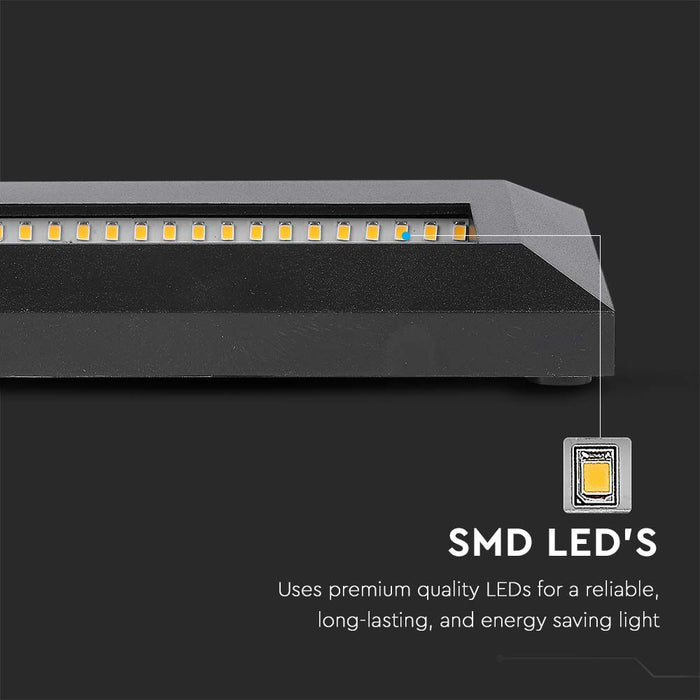 (Lot de 50) Applique LED Escalier 3W 4000K Corps Noir Rectangle