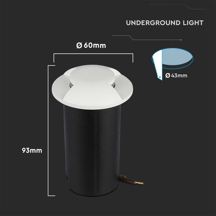 (Lot de 50) Projecteur LED encastrable 1W 6400K Blanc