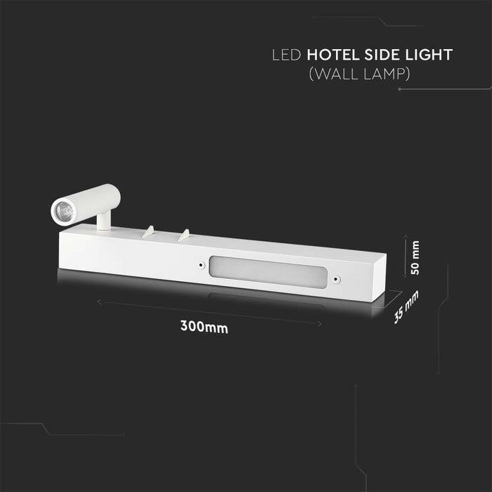 (Lot de 30) Applique Murale LED de Chevet 3W+6W VT-2953 3000K Blanc