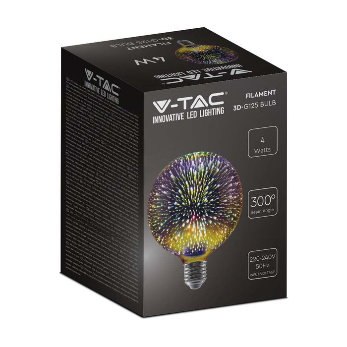 (Lot de 20) Ampoule LED 3D filament G125 4W 3000K E27