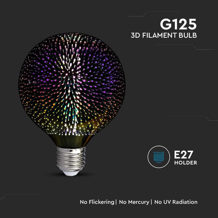 (Lot de 20) Ampoule LED 3D filament G125 4W 3000K E27