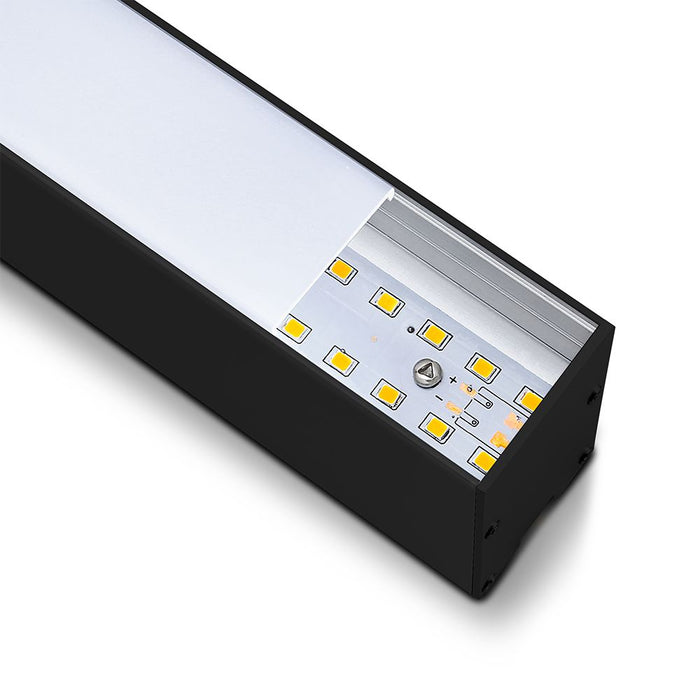 (Lot de 12) Suspension linéaire LED 40W VT-7-40 avec puce Samsung 4000K corps noir