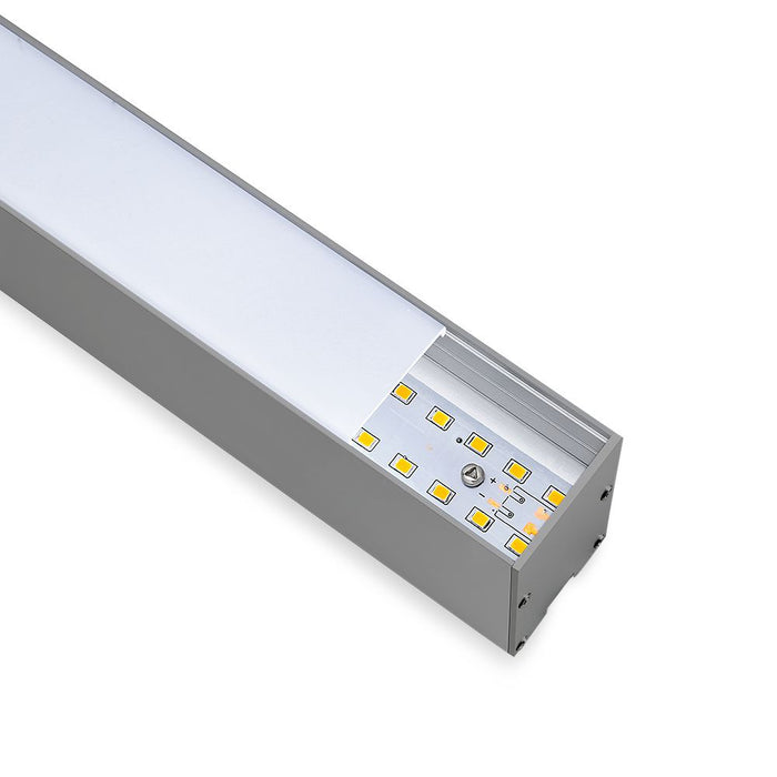 (Lot de 12) Suspension Linéaire LED 40W VT-7-40 - Puce Samsung 4000K Corps Argenté