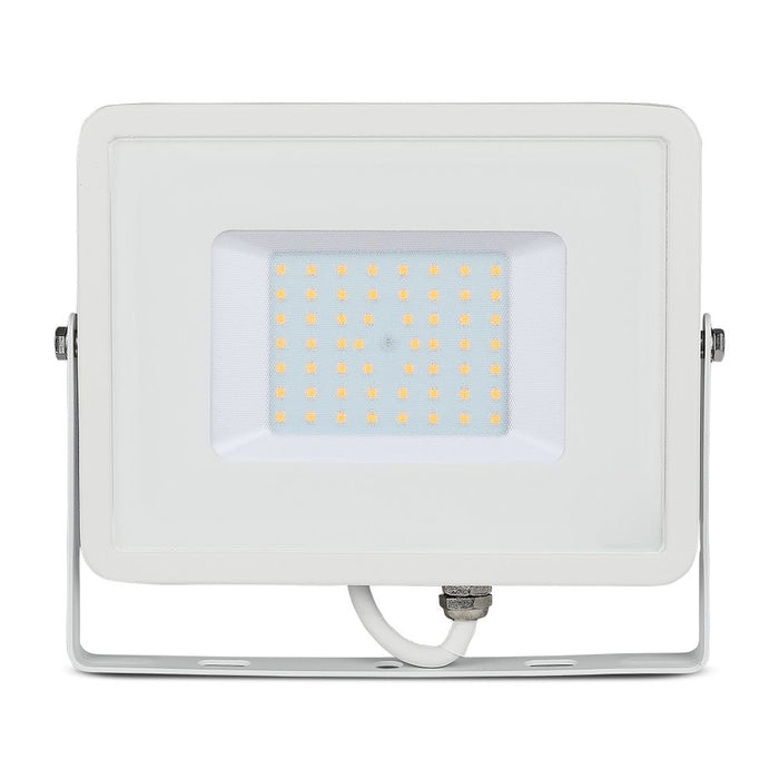 (Lot de 8) Projecteur LED 50W SMD VT-50 avec puce Samsung 4000K Corps Blanc