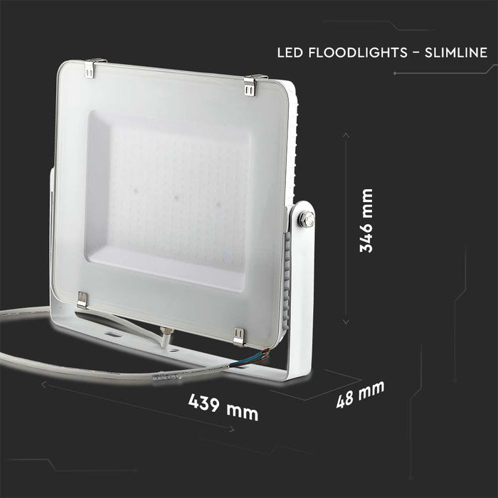 (Lot de 2) Projecteur LED SMD VT-200 200W avec puce Samsung 4000K Corps Blanc