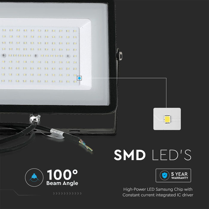 (Lot de 2) Projecteur LED SMD VT-300 300W avec puce Samsung 4000K Corps Noir