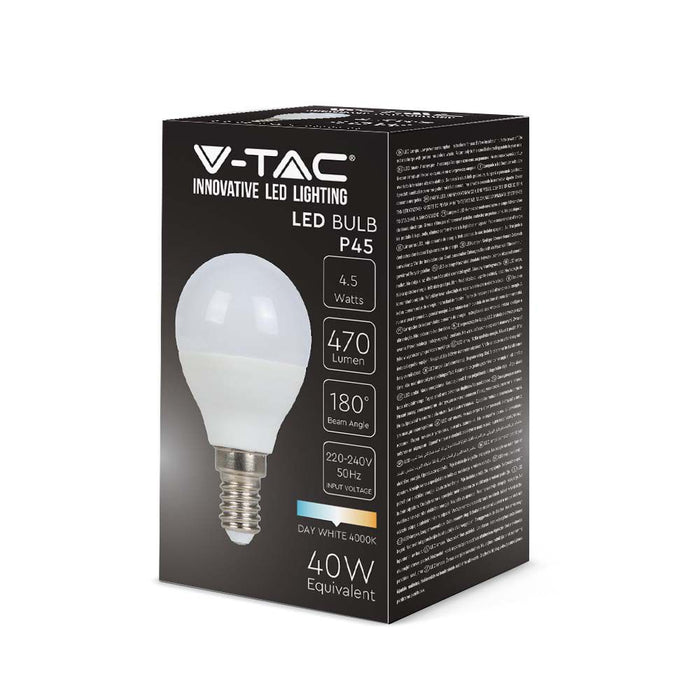 (Lot de 10) Ampoule en Plastique P45 VT-1880 4,5W 4000K E14