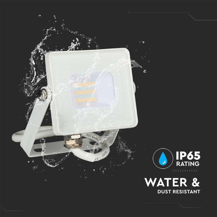 (Lot de 20) Projecteur LED 10W SMD avec puce Samsung 3000K Corps Blanc