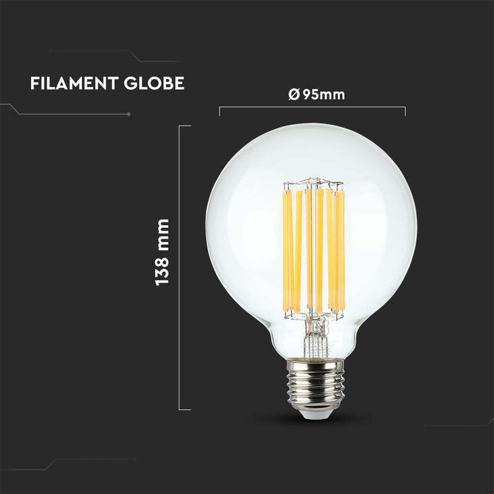 (Lot de 20) Ampoule LED filament G95 6W 3000K E27
