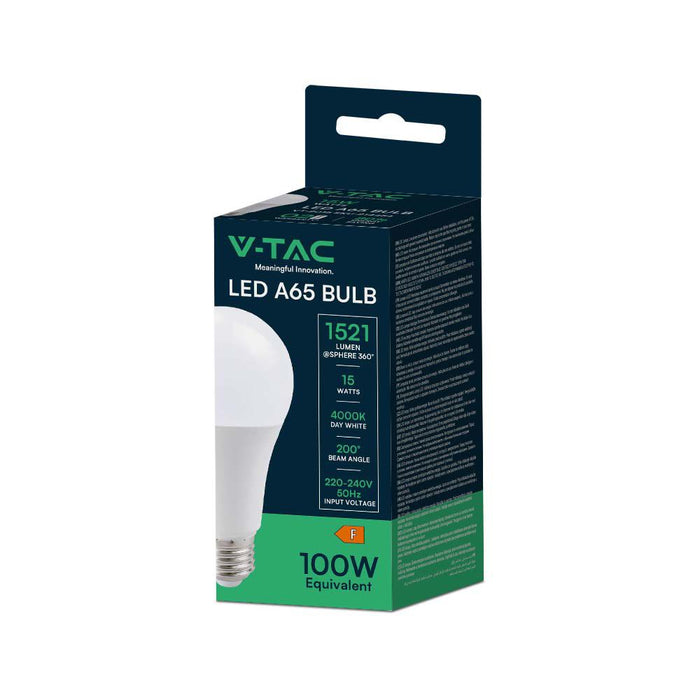 (Lot de 10) Ampoule LED A65 15W en plastique 4000K E27 200°