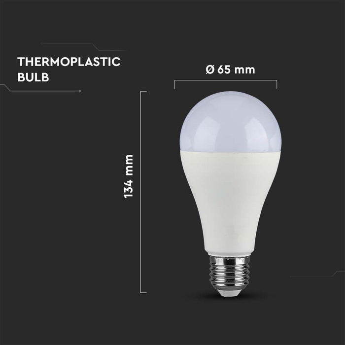 (Lot de 10) Ampoule LED A65 15W en plastique 4000K E27 200°