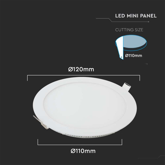 (Lot de 40) Panneau LED Premium 6W VT-607 3000K Rond