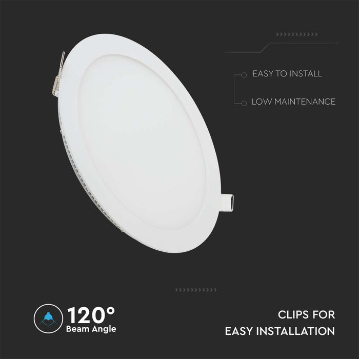 (Lot de 40) Panneau LED Premium 6W VT-607 3000K Rond