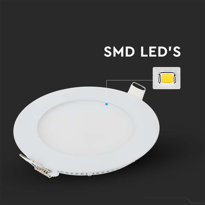 (Lot de 40) Panneau LED Premium 6W 4000K Rond VT-607