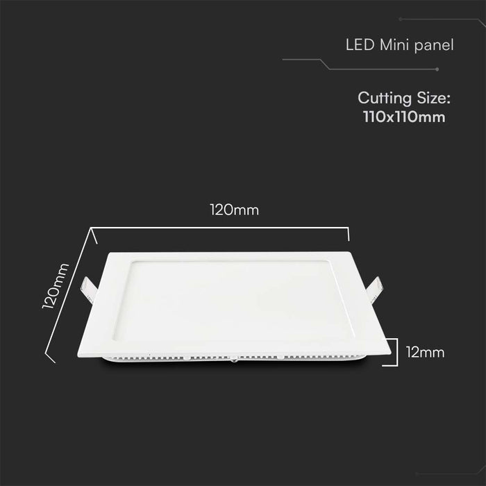 (Lot de 40) Panneau LED Premium 6W VT-607 4000K Carré