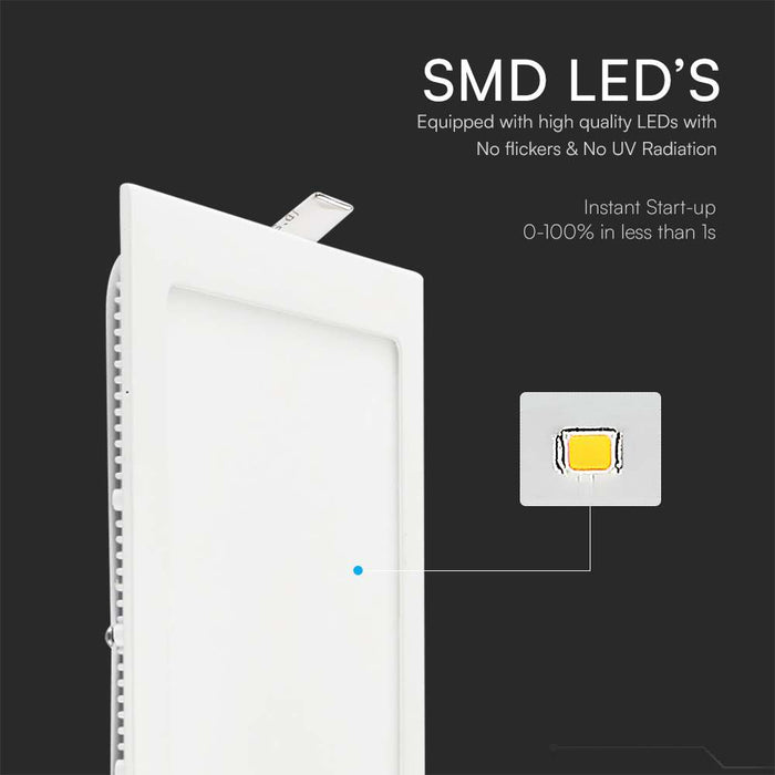 (Lot de 40) Panneau LED Premium 6W VT-607 4000K Carré