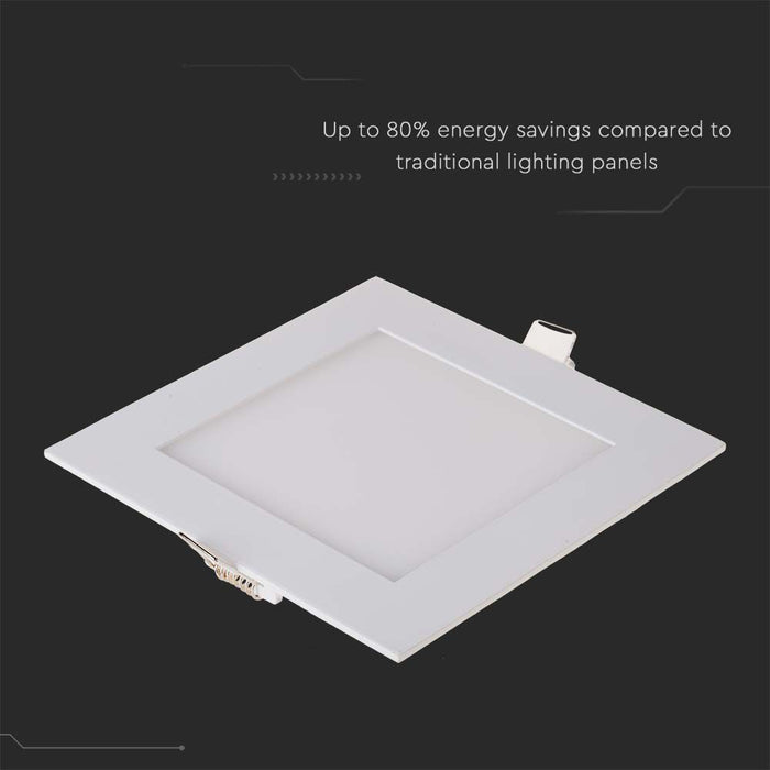 (Lot de 20) Panneau LED Premium 12W VT-1207 2700K Carré